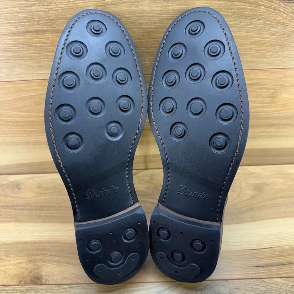 Allen Edmonds Mackenna Oxfords Mens 11.5 D Dainite Business Casual Black Pebble